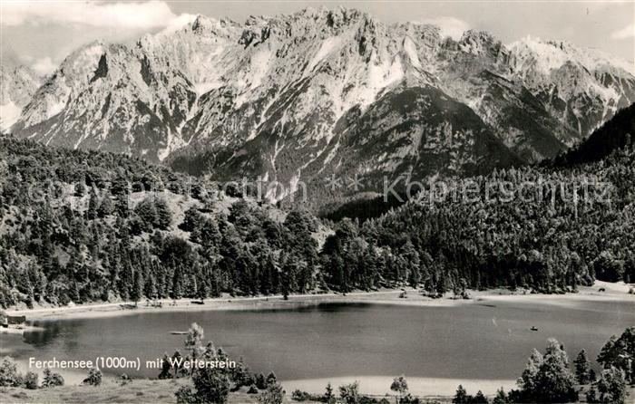Mittenwald Bayern Panorama Ferchensee mit Wetterstein