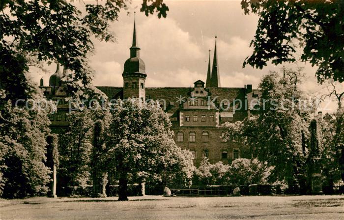 Merseburg Saale Blick vom Schlossgarten auf das Schloss