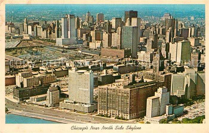 Chicago Illinois Near North Side Skyline aerial view
