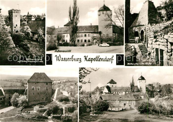 Kapellendorf Wasserburg Gefaengnisturm Klosterkirche Innenhof mittelalterliche K