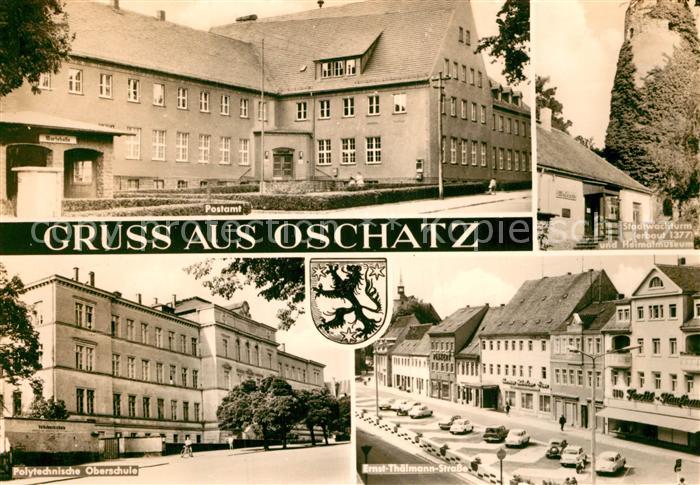 Oschatz Postamt Polytechnische Oberschule Ernst Thaelmann Strasse Stadtwachturm