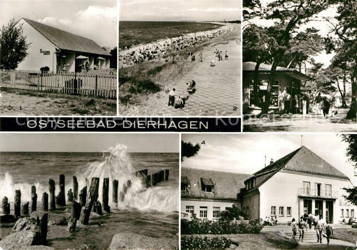 Dierhagen Ostseebad Bungalows Strand FDGB Erholungsheim Brandung