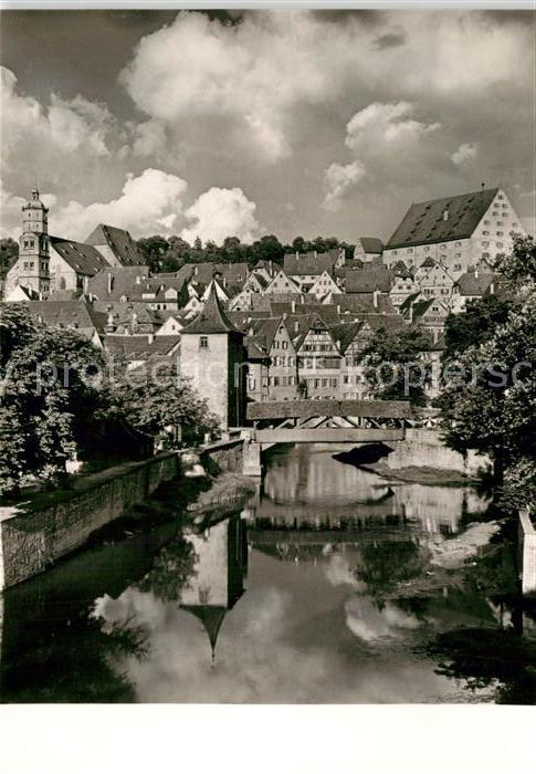 Schwaebisch Hall Blick von der Mauerstrasse zur Michaelskirche und Kornhaus