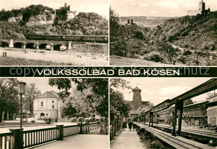 Bad Koesen Rudelsburg Burg Saaleck Sanatorium Kunstgestaenge zur Borlachquelle D