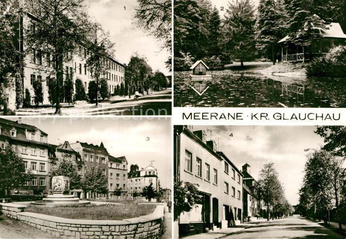 Meerane Linden Oberschule Stadtpark Weberbrunnen Ernst Schneller Strasse