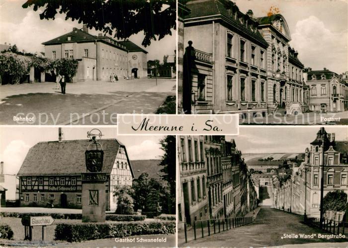 Meerane Bahnhof Post Steile Wand Bergstrasse Gasthof