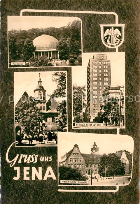 Jena Thueringen Planetarium Rathaus Zeiss Hochhaus Friedrich Schiller Universita