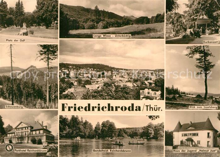 Friedrichroda Platz der OdF Lange Wiese Unterbuechig Kurkonzert Pavillon Inselsb