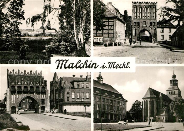 Malchin Demmin Waldpartie Kalensches Tor Steintor Kirche