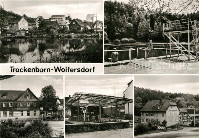 Wolfersdorf Trockenborn-Wolfersdorf Teilansicht Sommerbad Gaststaette Schuesselg