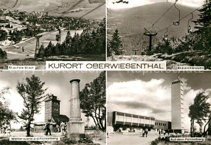 Oberwiesenthal Erzgebirge Stadtpanorama Bergbahn Klinovec Wetterwarte Fichtelber