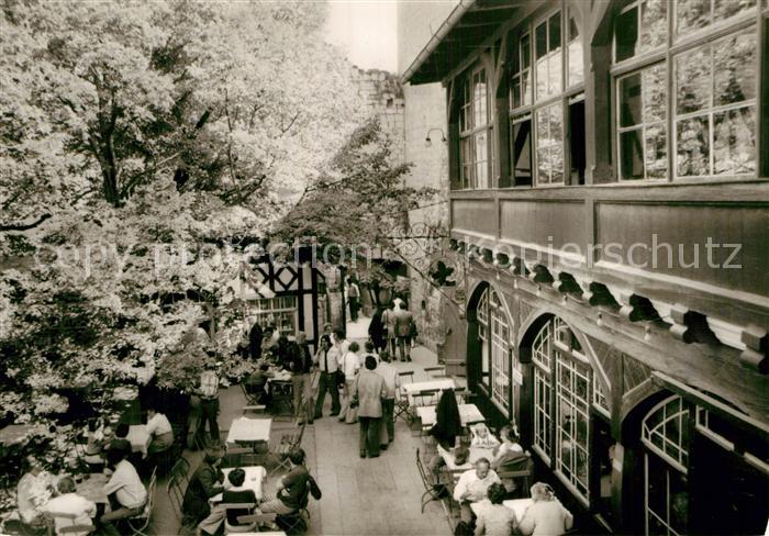 Bad Koesen Burghof der Rudelsburg Restaurant Terrasse
