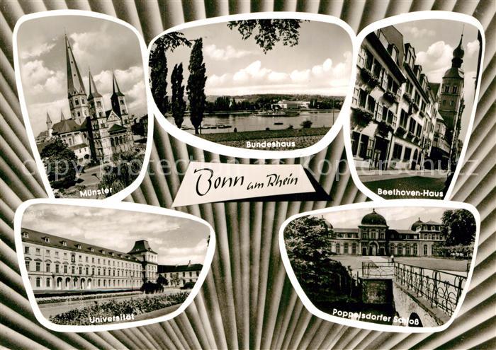 Bonn Rhein Muenster Bundeshaus Beethoven Haus Universitaet Poppelsdorfer Schloss