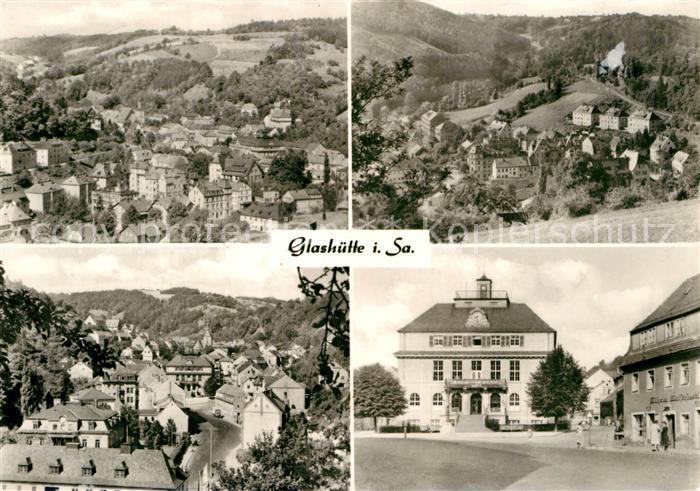 Glashuette Sachsen Teilansichten Rathaus