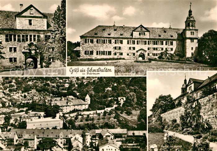 Schmalkalden Thueringen Wilhelmsburg Schloss Schlosshof Fliegeraufnahme