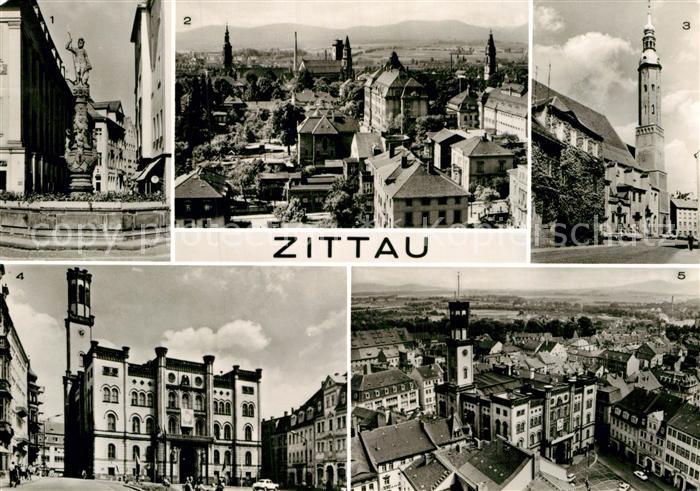 Zittau Rolandbrunnen Teilansicht Klosterkirche Platz der Jugend