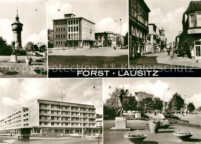 Forst Lausitz Wasserturm Konsum Kaufhaus Cottbuser Strasse Berliner Strasse Frie