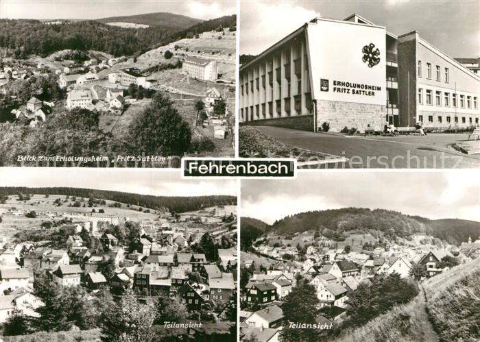 Fehrenbach Thueringer Wald Stadtpanorama Erholungsheim Fritz Sattler