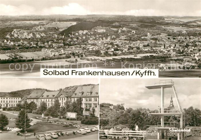 Bad Frankenhausen Panorama Anger Schwimmbad Freibad Sprungturm
