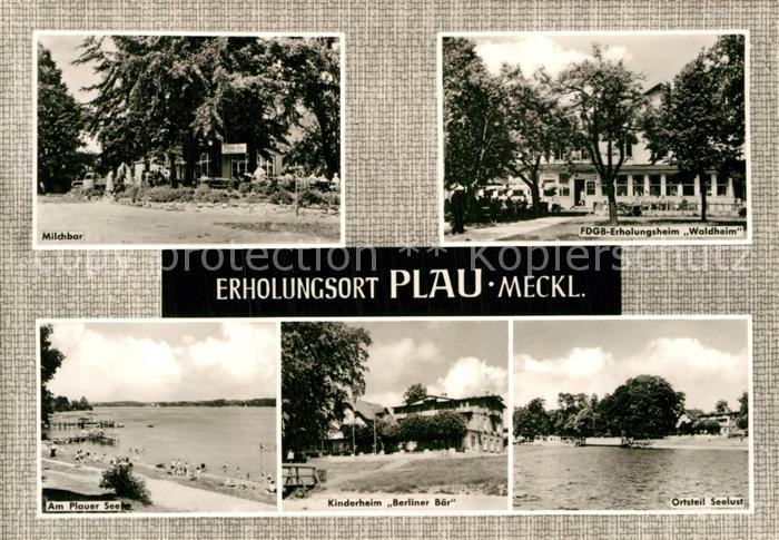 Plau See Milchbar FDGB Erholungsheim Waldheim Plauer See Kinderheim OT Seelust