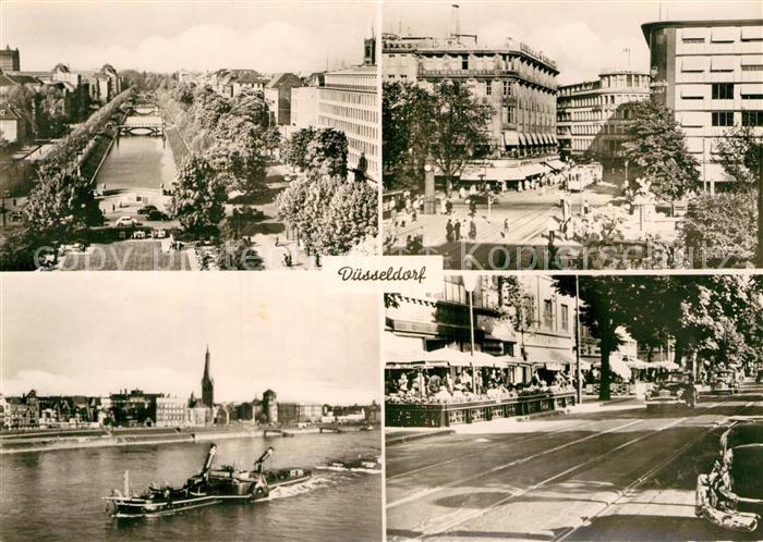 Duesseldorf Stadtansichten Innenstadt Rhein Binnenschifffahrt