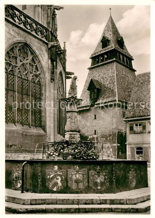 Schwaebisch Gmuend Loewenbrunnen am Muensterplatz