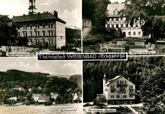 Wiesenbad Sanatorium Robert Koch Haus Ferienheim Deutzen Handabzug