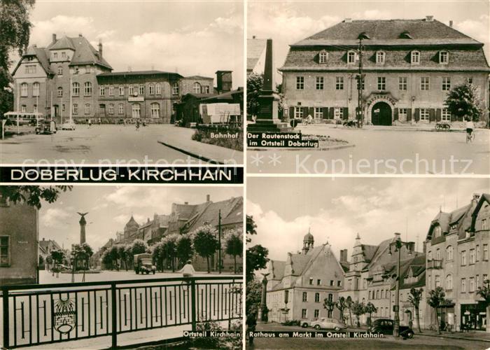 Kirchhain Doberlug-Kirchhain Bahnhof Denkmal Rathaus Markt Rautenstock