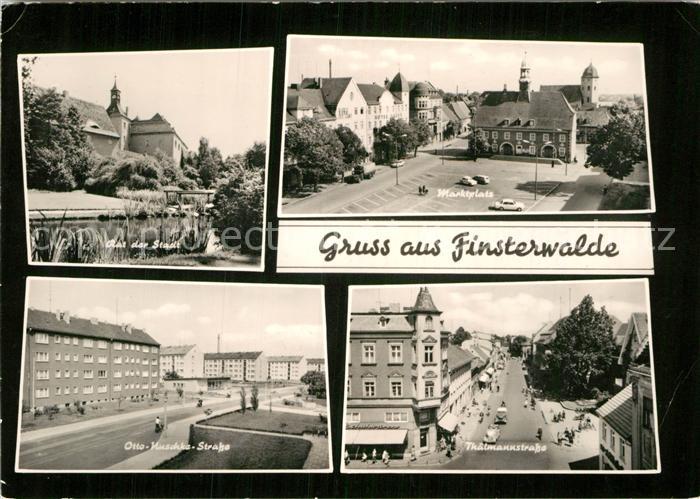 Finsterwalde Rat der Stadt Marktplatz Otto Huschke Strasse Thaelmannstrasse