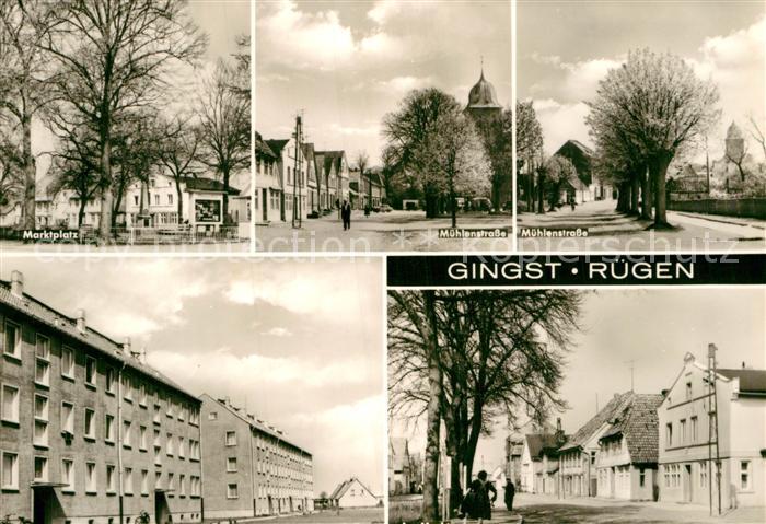 Gingst Marktplatz Muehlenstrasse Wohnblocks