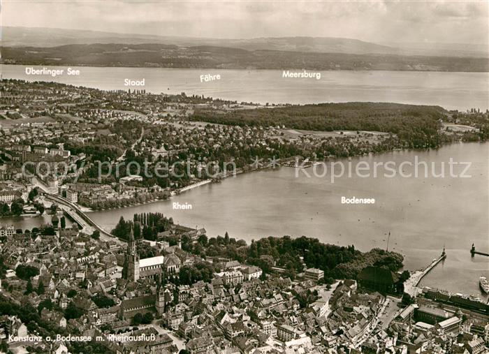 Konstanz Bodensee Fliegeraufnahme Staad Faehre Meersburg