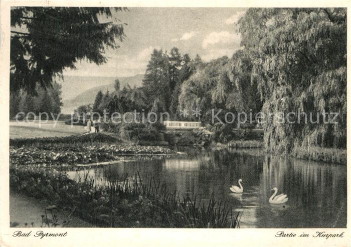 Bad Pyrmont Kurpark Schwanenteich