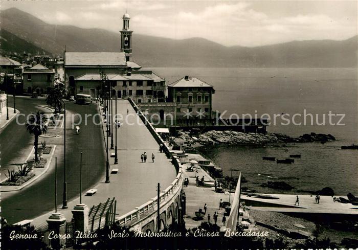 Genova Genua Liguria Corso Italia Scalo Motonautica Chiesa Boccadasse