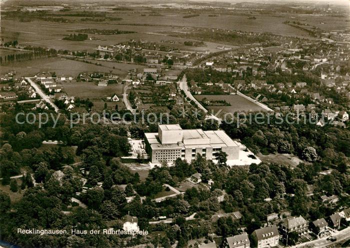 Recklinghausen Westfalen Haus der Ruhrfestspiele Fliegeraufnahme