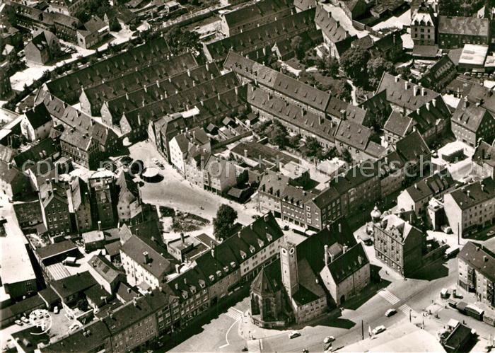 Augsburg Fuggerei Fliegeraufnahme