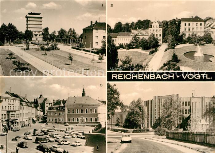 Reichenbach Vogtland Wasserturm Park des Friedens Marktplatz