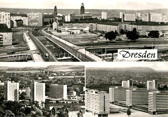 DRESDEN Elbe Wiener Strasse Prager Strasse