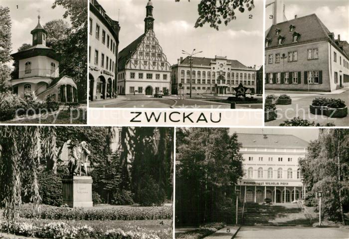 Zwickau Sachsen Pavillon Schlosspark Planitz Hauptmarkt Rathaus