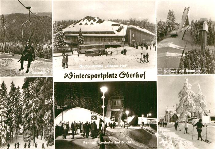Oberhof Thueringen Schanze Grossgaststaette Oberer Hof Sesselbahn