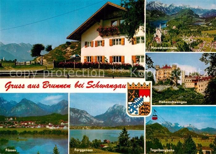 Brunnen Schwangau Haus Hohenadl Neuschwanstein Fuessen Forggensee