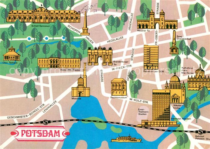 Potsdam Strassenkarte Geschwister-Scholl-Strasse Hegelallee Jaegerallee