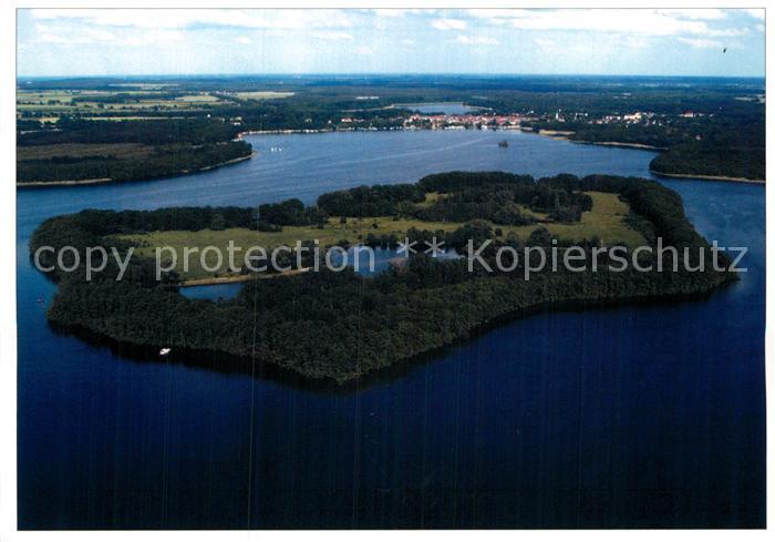 Lindow Mark Insel Werder Gudelacksee Fliegeraufnahme