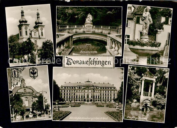 Donaueschingen Fuerstlich Fuerstenbergisches Schlossmuseum Kirche Rathaus