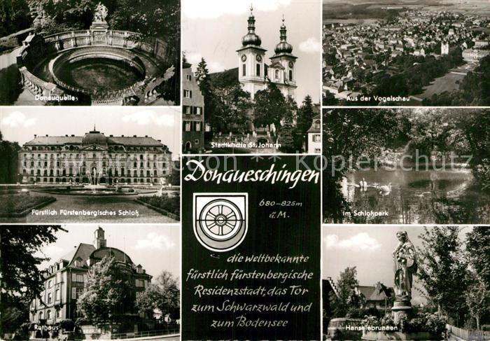 Donaueschingen Kirche St. Johann Schlosspark Rathaus Schloss