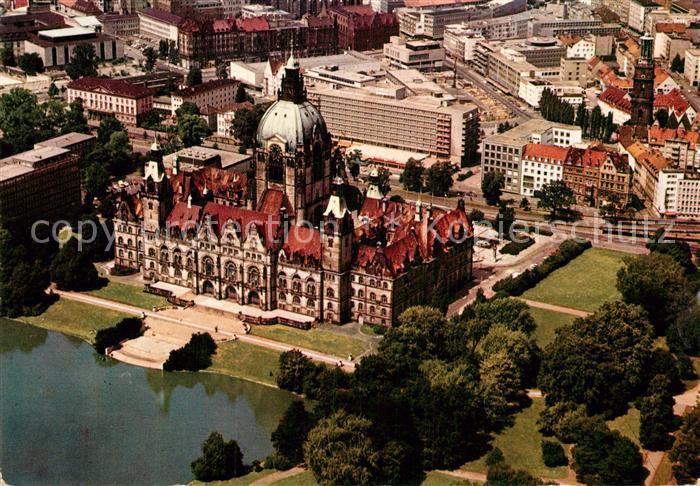 HANNOVER  CITY Rathaus Fliegeraufnahme