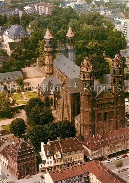 Worms Rhein Dom Fliegeraufnahme