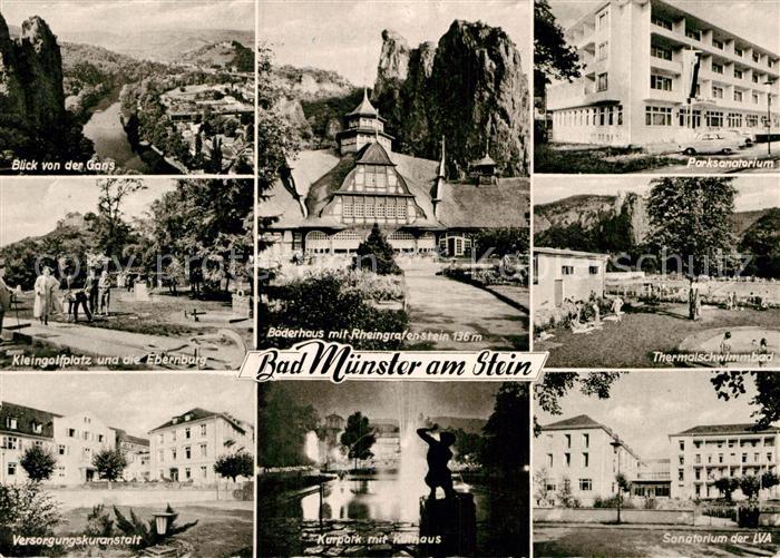 Bad Muenster Stein Ebernburg Parksanatorium Thermalschwimmbad Kleingolfplatz Bae