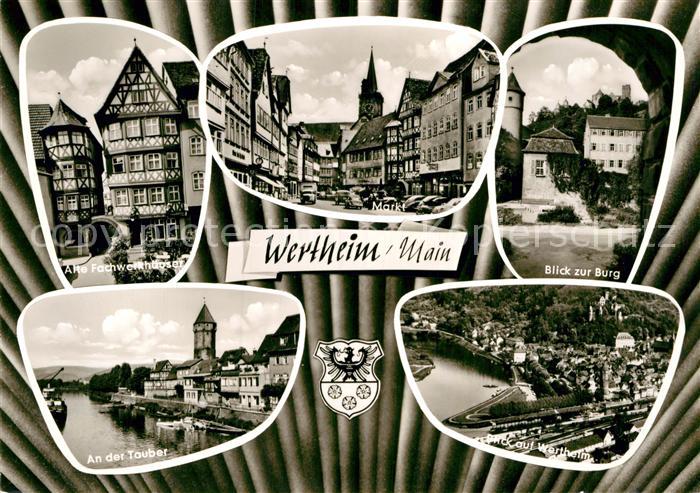 Wertheim Main Markt Alte Fachwerkhaeuser Burg Tauber