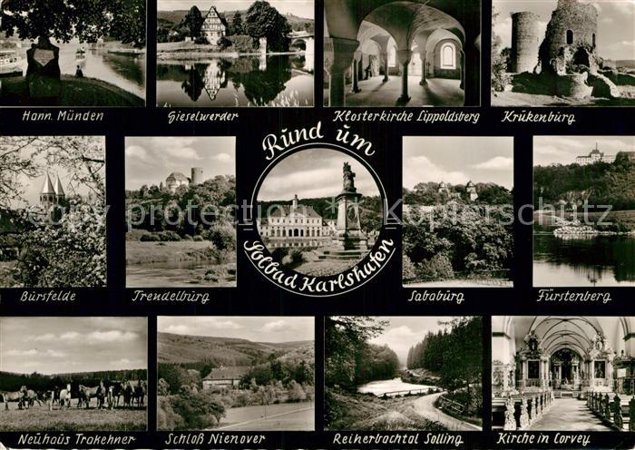 Bad Karlshafen Gieselwerder Krukenburg Schloss Nienover Krukenburg