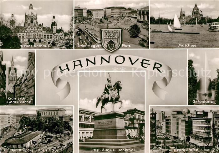 HANNOVER  CITY Neues Rathaus Ernst-August-Platz Georgstrasse Kramerstrasse